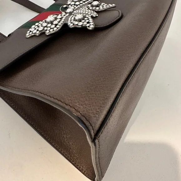 GUCCI Totem Butterfly Bijou 2WAY Leather Shoulder Bag - Picture 16 of 16